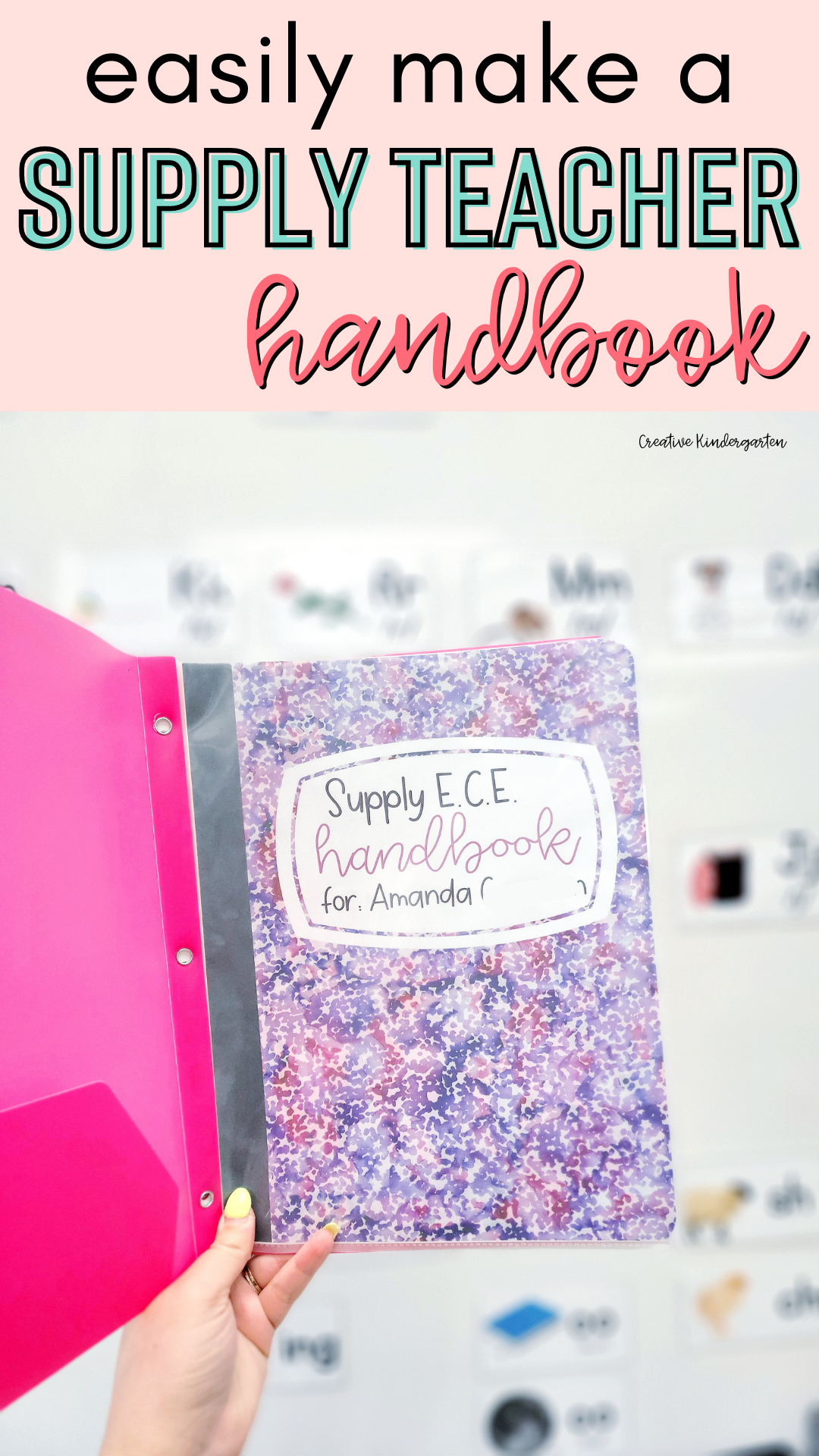 Easily Make A Supply Teacher Handbook For Kindergarten Educators